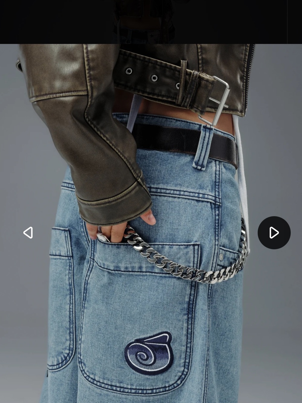JNCO Light Blue Jeans with Patch Back Pockets